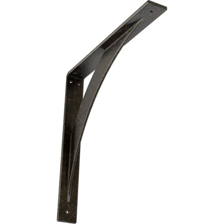 Ekena Millwork Legacy Steel Bracket, Antiqued Warm Silver 2"W x 16"D x 16"H BKTM02X16X16LEAWS